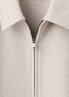 Zip-up cloth jacket — Beige 7