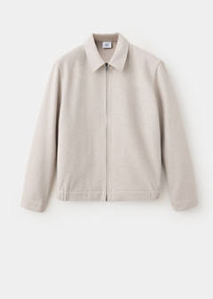 Zip-up cloth jacket — Beige 6