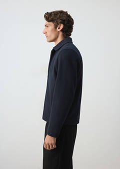 Zip-up cloth jacket — Navy 5