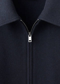 Zip-up cloth jacket — Navy 7