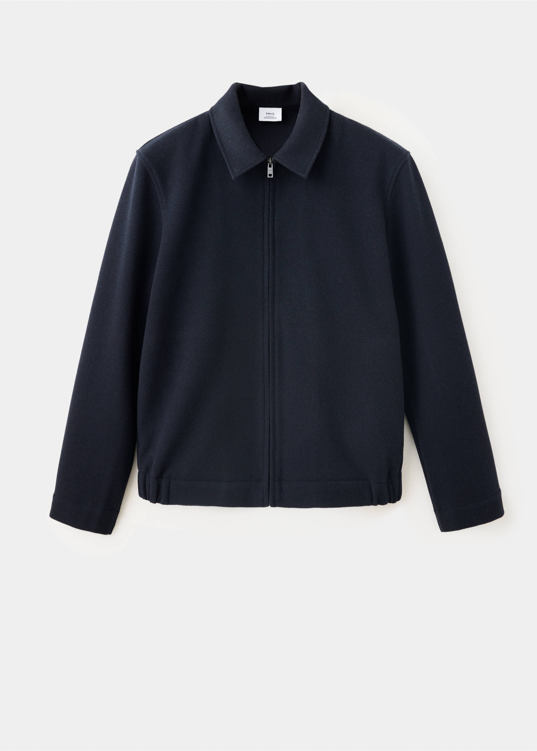 Zip-up cloth jacket - Article without model, Navy. Ref: 37007919-00.