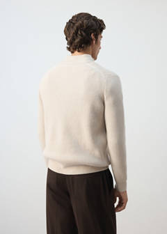 Ribbed sweater with zip — Ice Grey 3