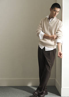 Ribbed sweater with zip — Ice Grey 6