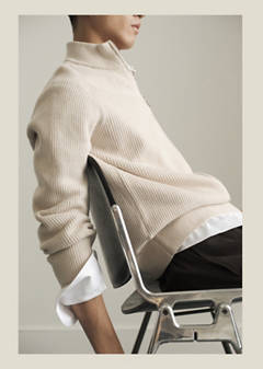Ribbed sweater with zip — Ice Grey 7