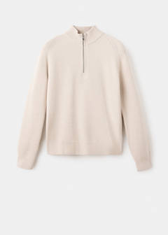 Ribbed sweater with zip — Ice Grey 8
