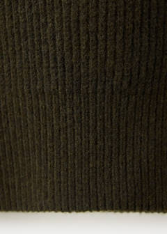 Ribbed sweater with zip — Khaki 8