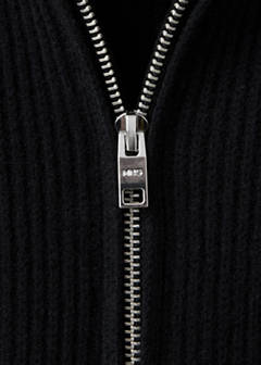 Ribbed sweater with zip — Black 7