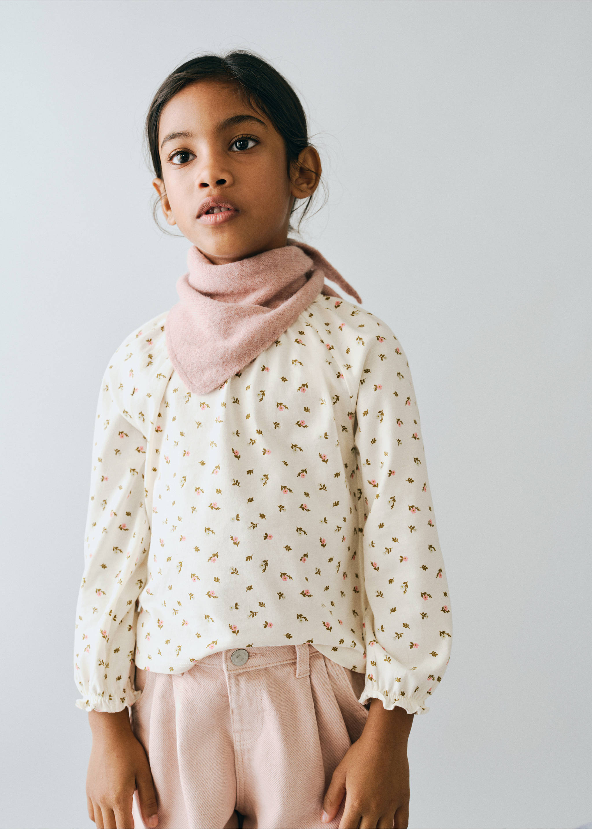 Cotton flower T-shirt - Medium plane, Sand. Ref: 37007925-00.