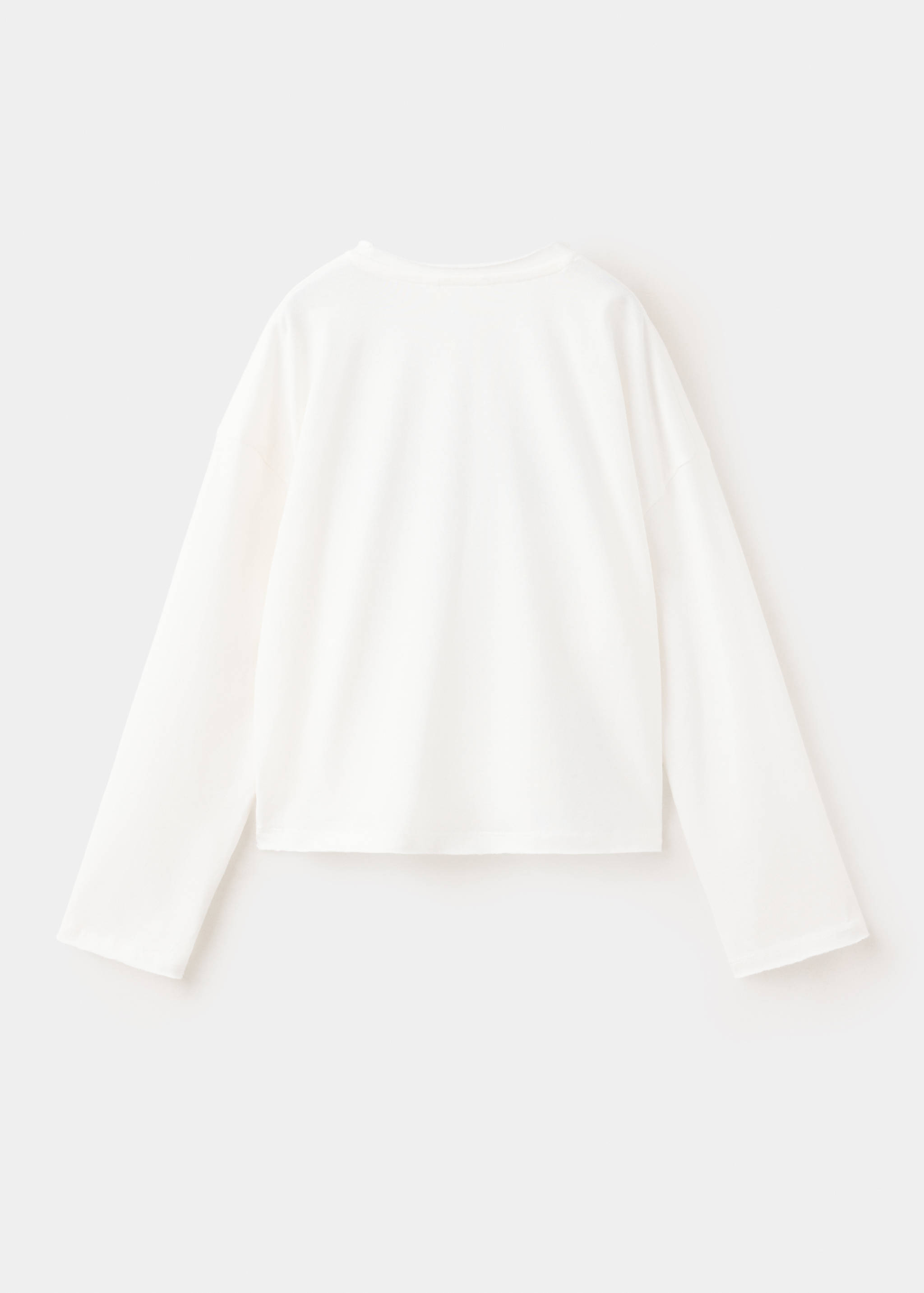 Embroidered detail cotton T-shirt - Reverse of the article