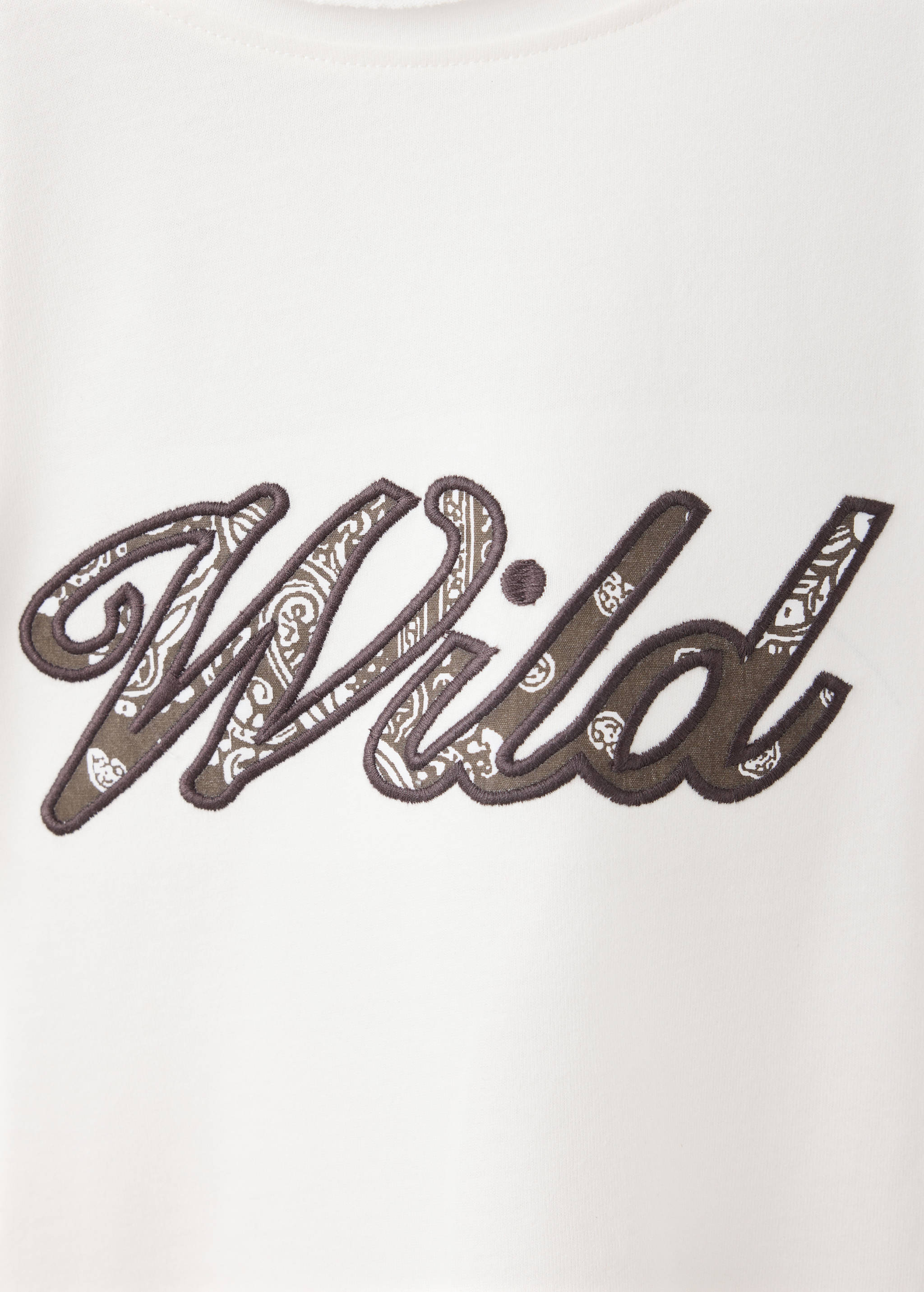 Embroidered detail cotton T-shirt - Details of the article 8