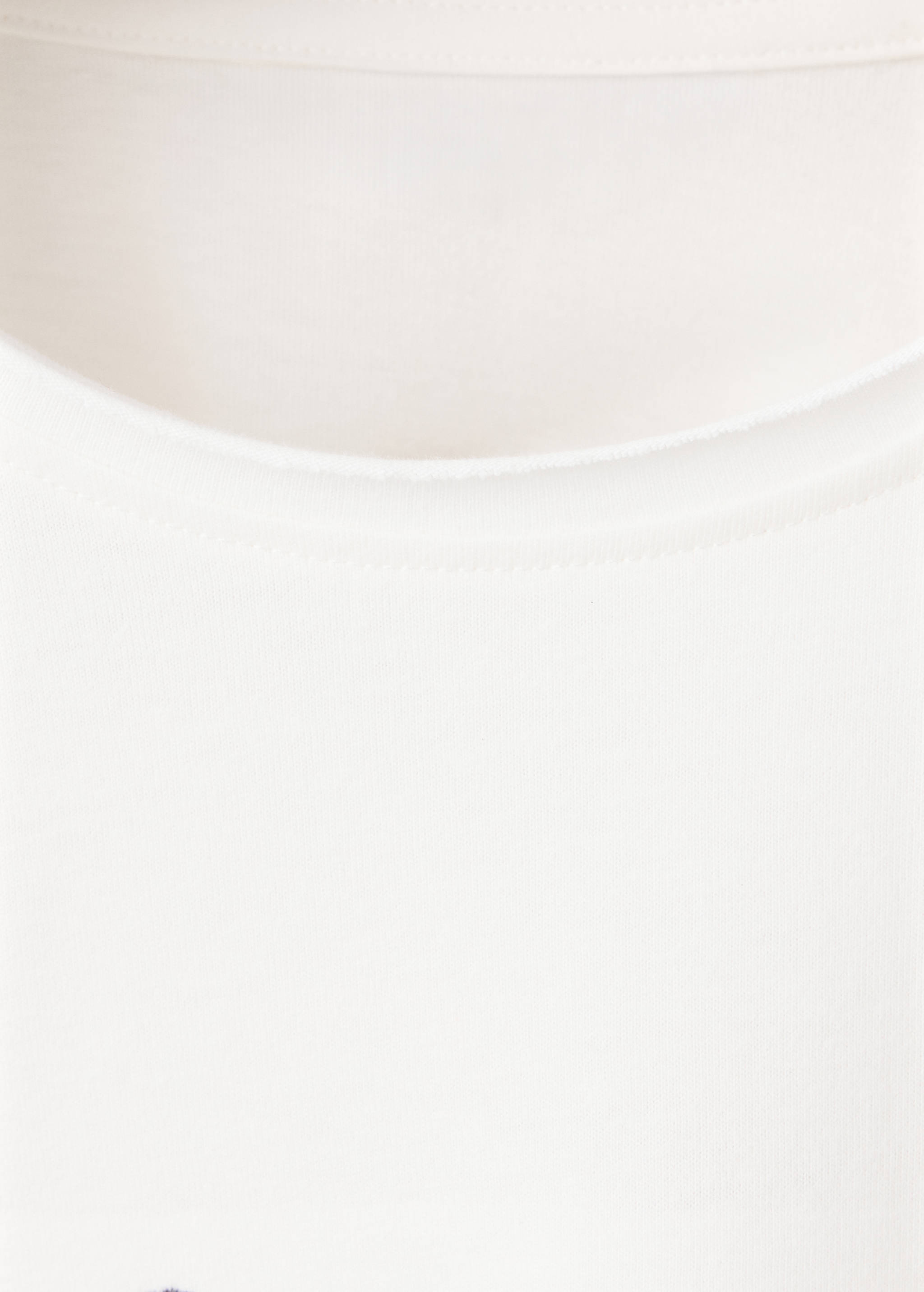 Embroidered detail cotton T-shirt - Details of the article 0