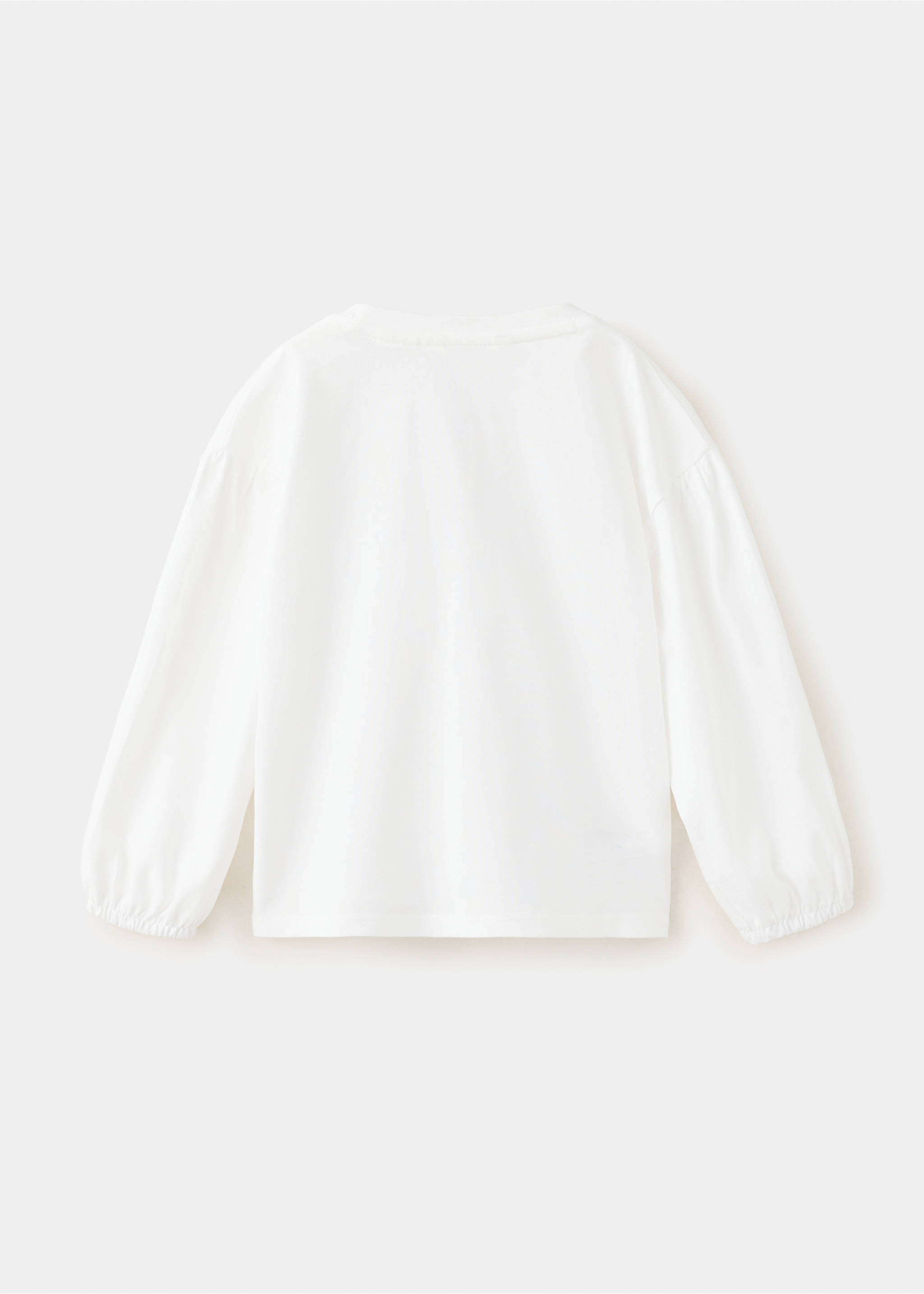 White kids' long-sleeve t-shirt shown from the back., Off White. Ref: 37007928-00.