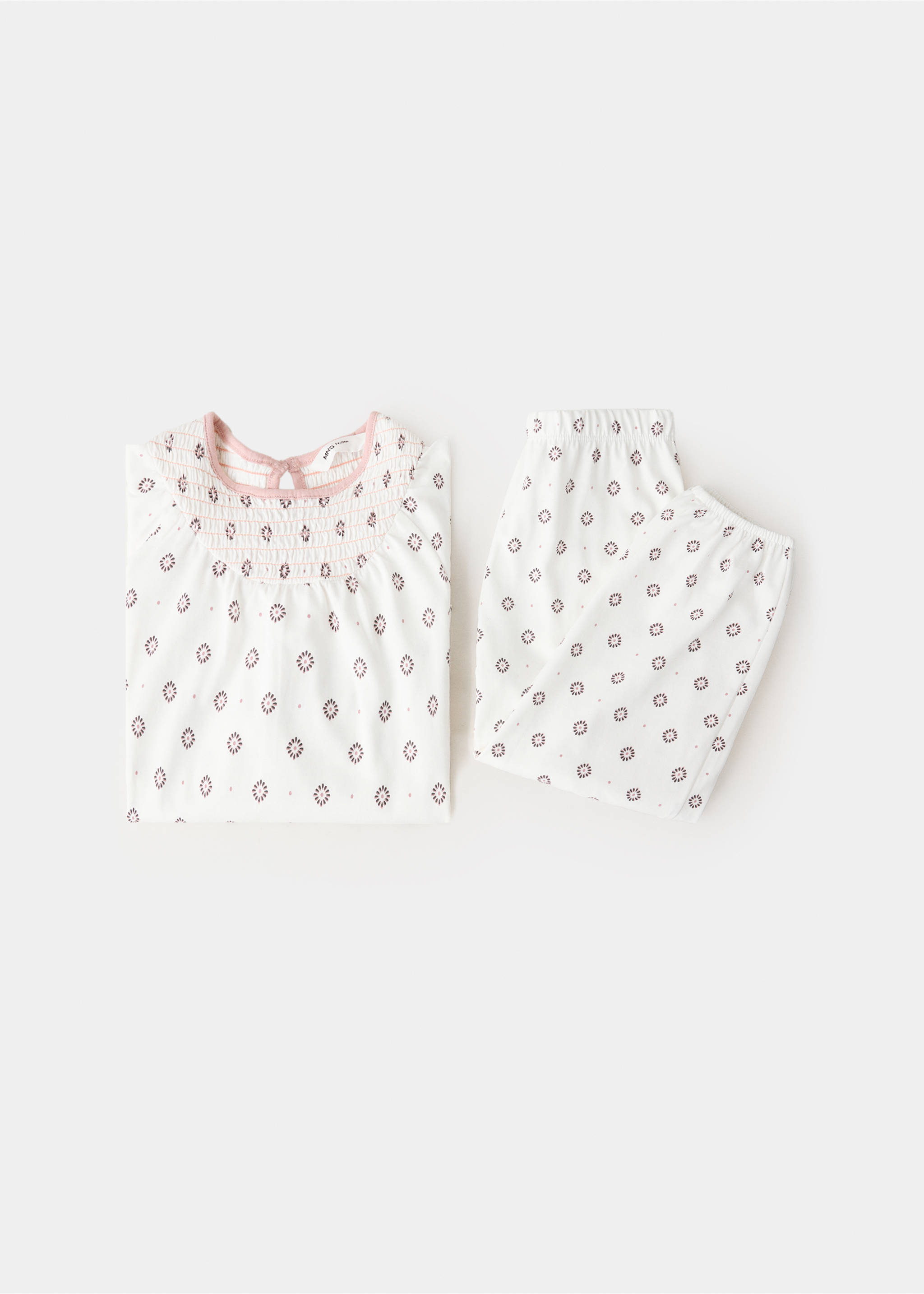 Floral-print pyjamas - Details of the article 0, Off White. Ref: 37007932-00.