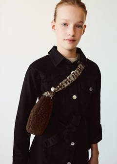 Shearling crossbody bag — Chocolate 4