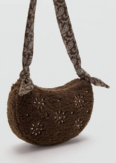 Shearling crossbody bag — Chocolate 3