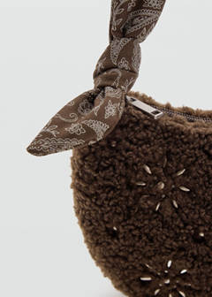 Shearling crossbody bag — Chocolate 5