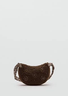 Shearling crossbody bag — Chocolate 1