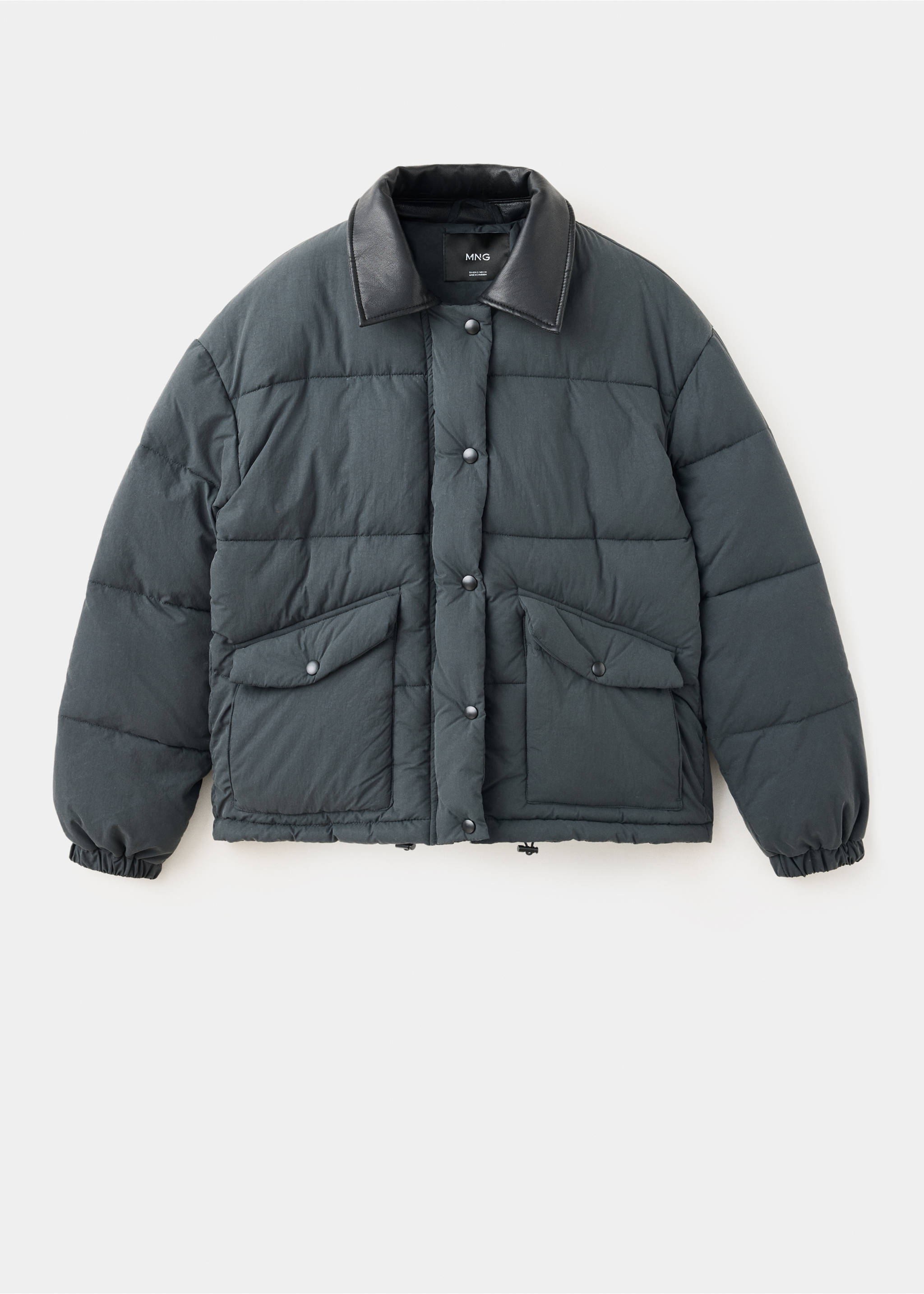 Anorak pino - Details of the article 8, Charcoal. Ref: 37008270-00.