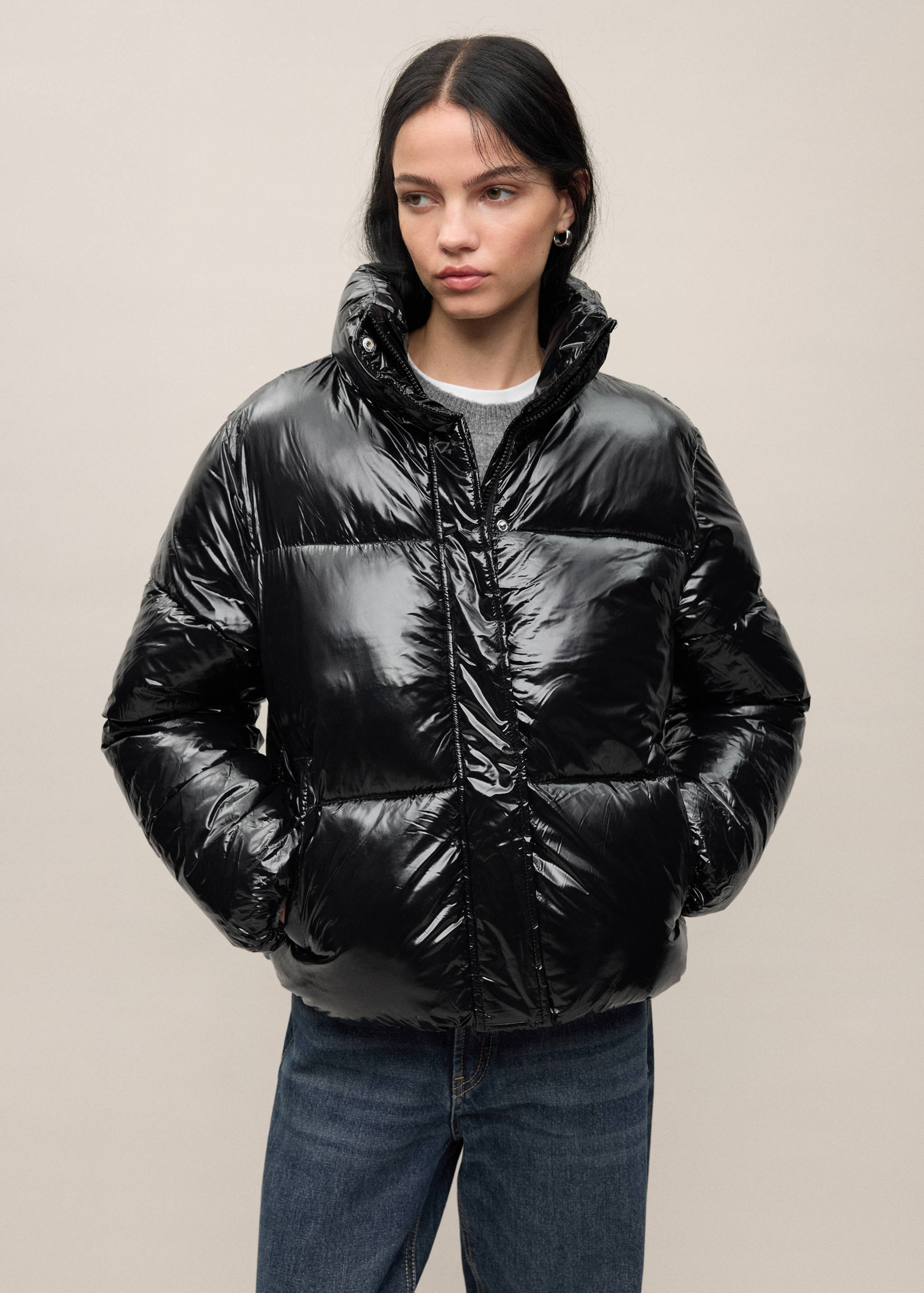 Shiny quilted anorak - Details of the article 2