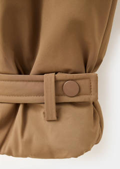 Belt puffer coat — Medium Brown 7