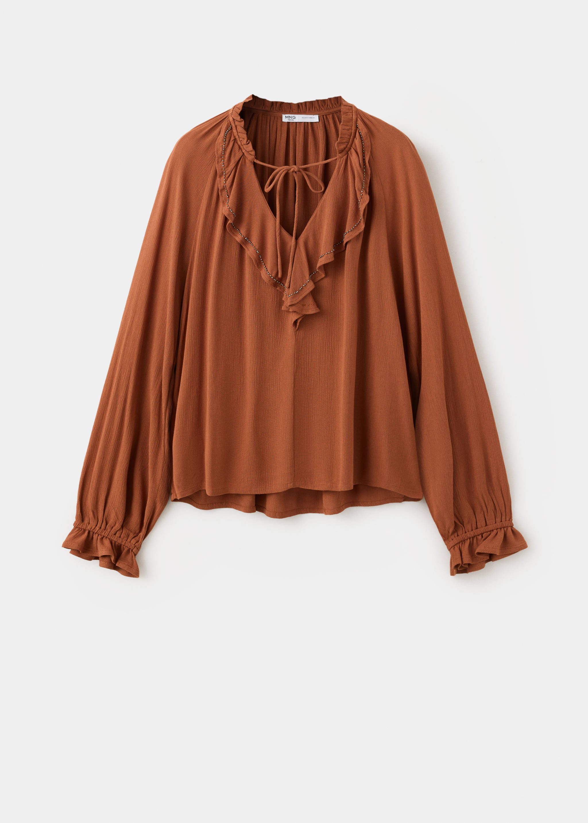 Textured ruffled blouse - Article without model