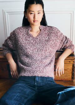 Marl wool blend jumper — Pink 1