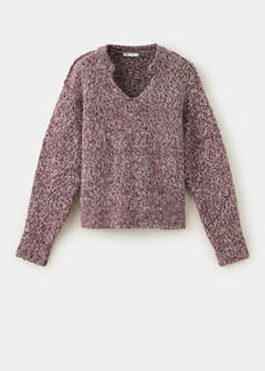 Marl wool blend jumper — Pink 4