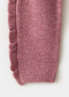 Ruffled detail sweater — Pink 8