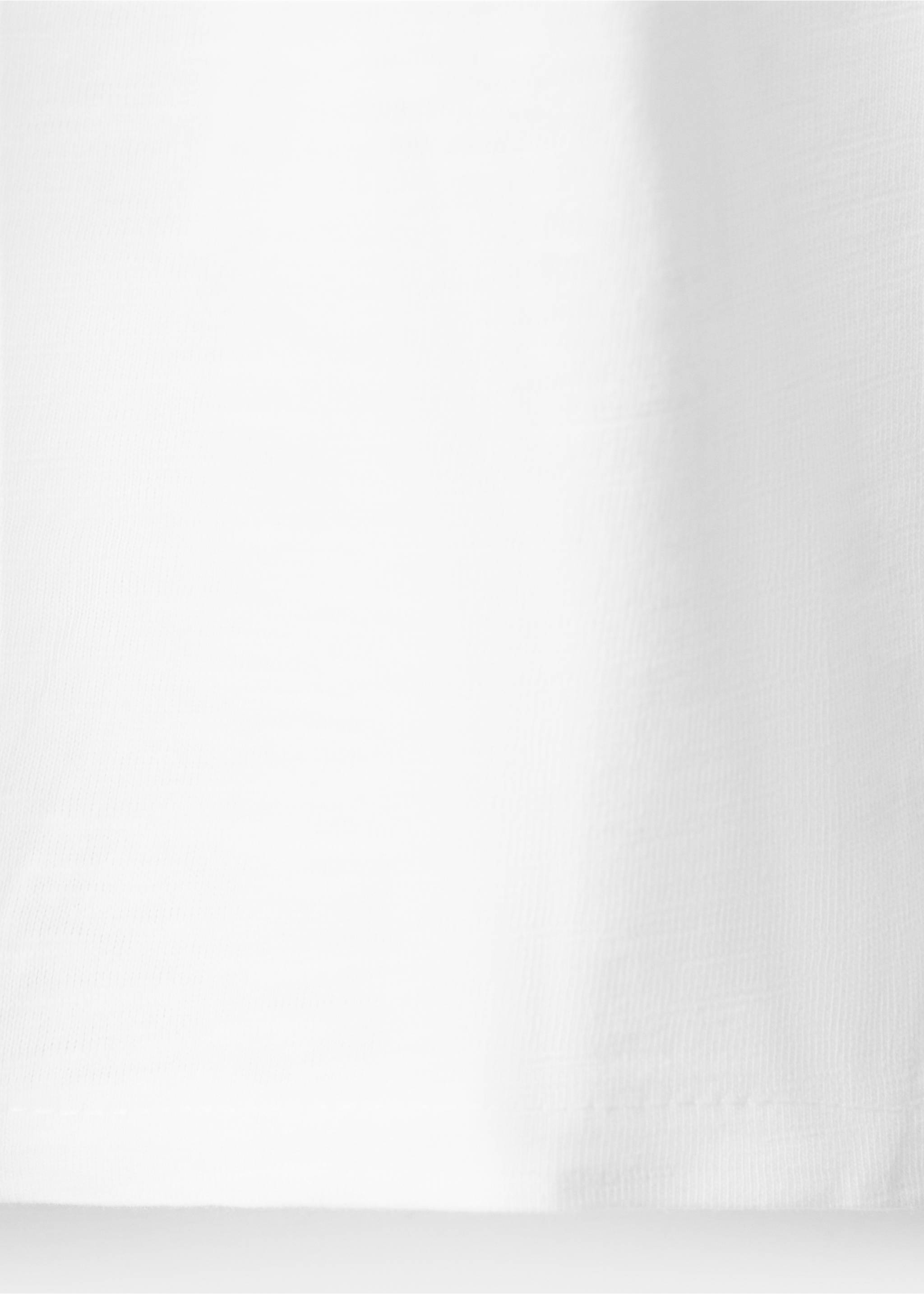V-neck ruched T-shirt - Details of the article 0, Off White. Ref: 37008286-00.