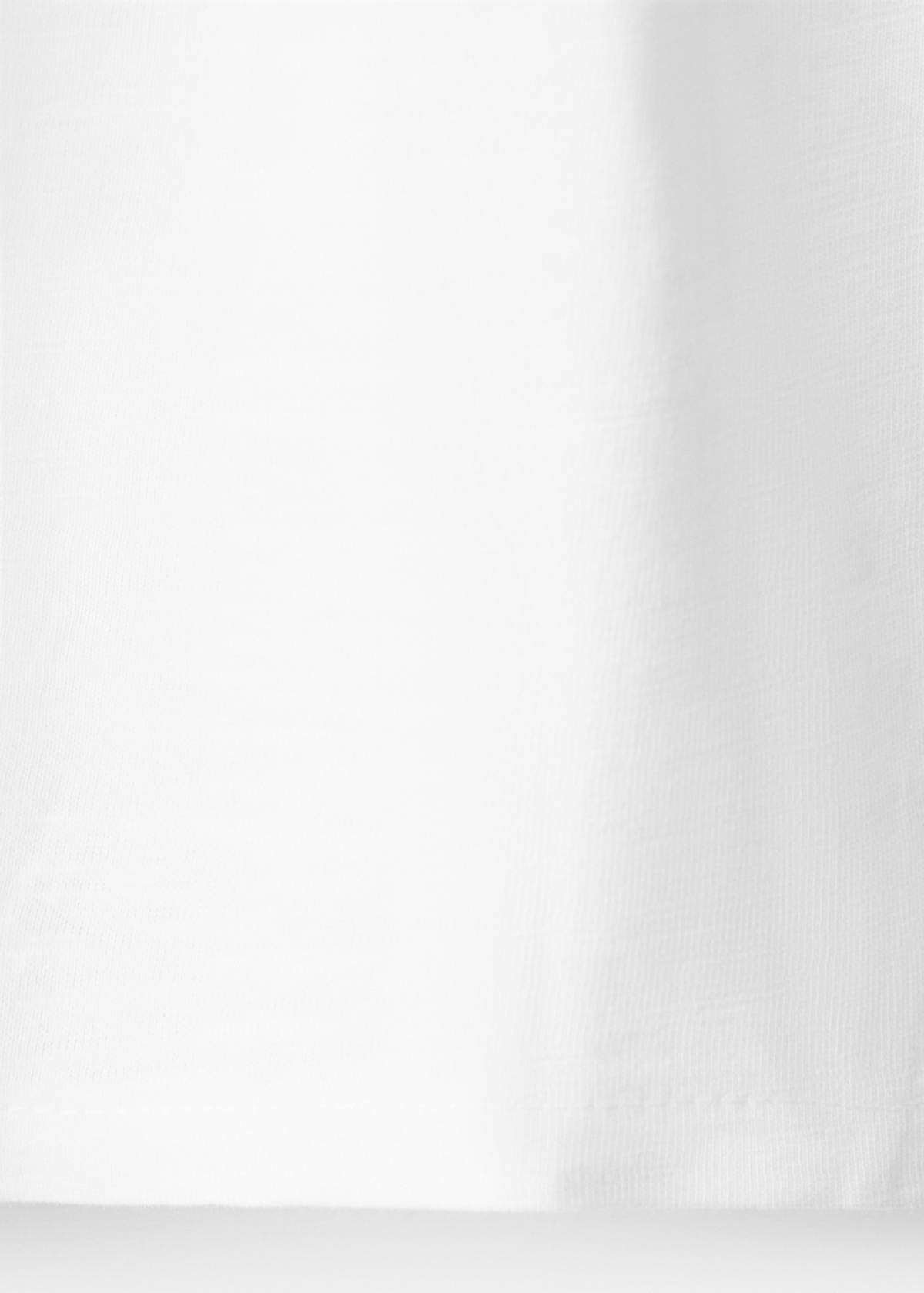 V-neck ruched T-shirt — Off White