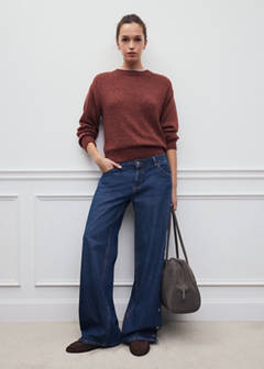 Straight marled jumper — Cherry 2