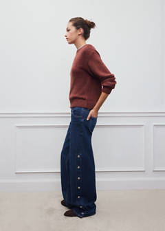 Straight marled jumper — Cherry 5