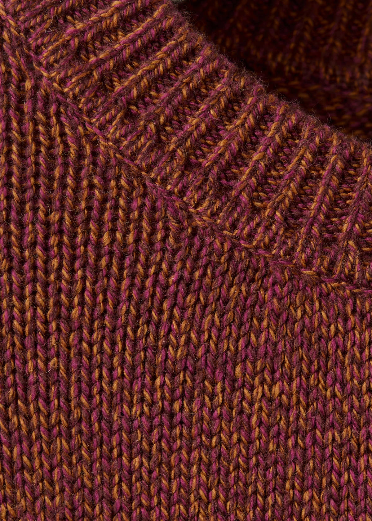 Straight marled jumper — Cherry