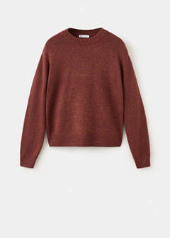 Straight marled jumper — Cherry 3