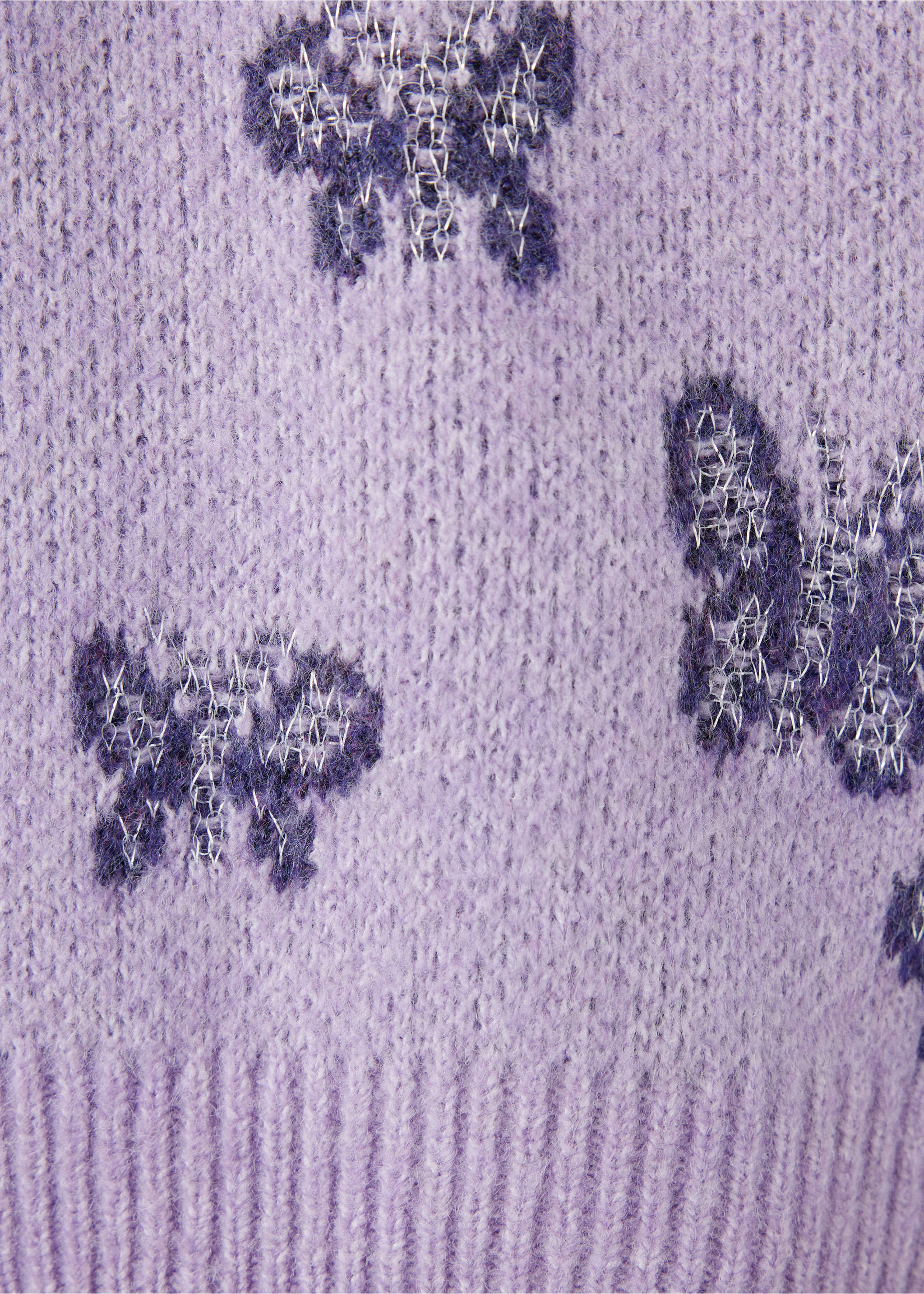 Pull papillons avec détail en lurex - Détail de l'article 0, Lilas. Ref: 37008293-00.