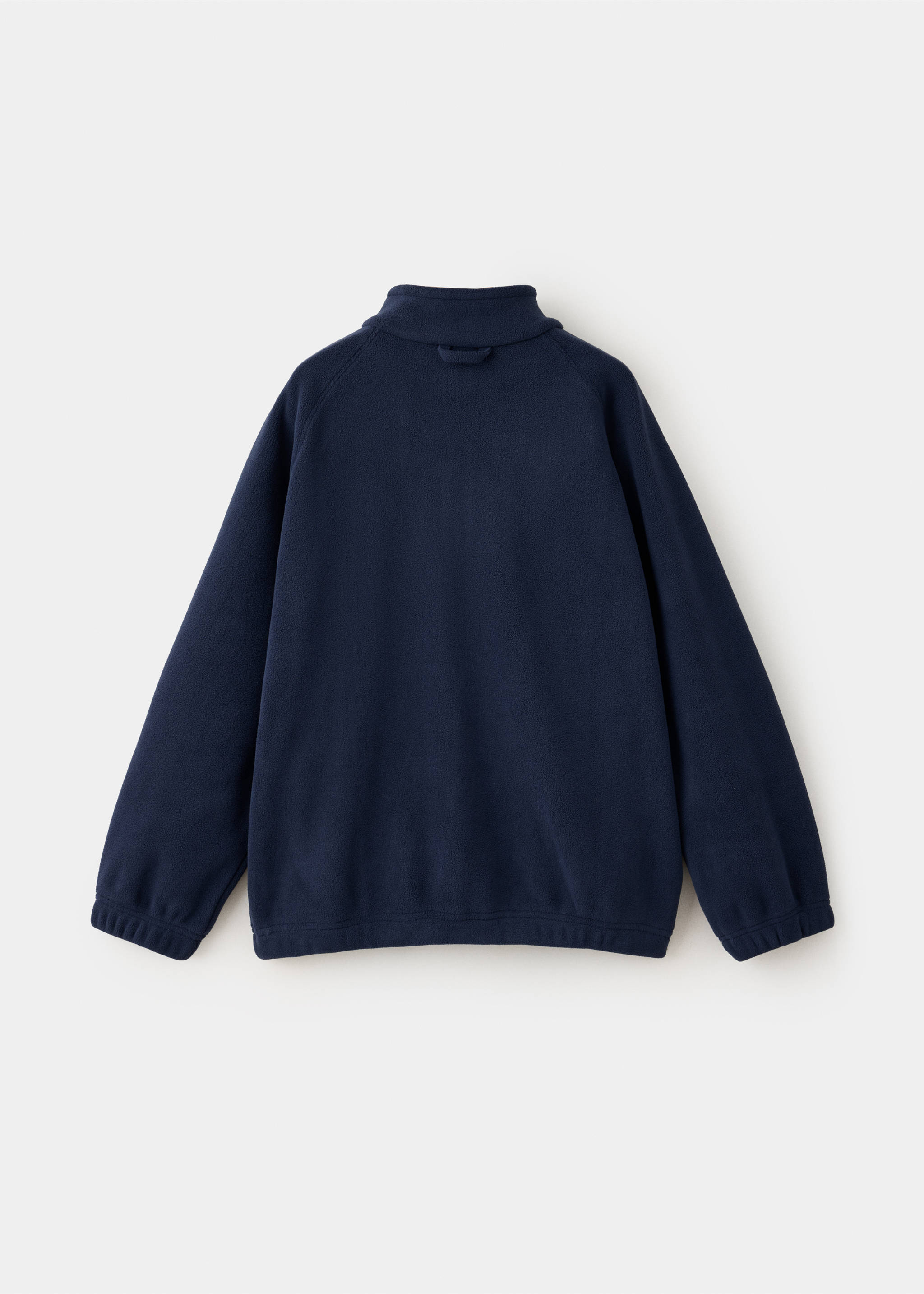 Navy blue fleece sweatshirt, back view., Navy. Ref: 37008636-00.