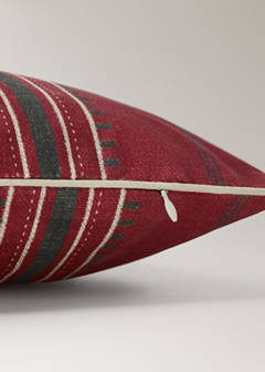Vertical-striped cushion cover, 40x60 cm — Red 3