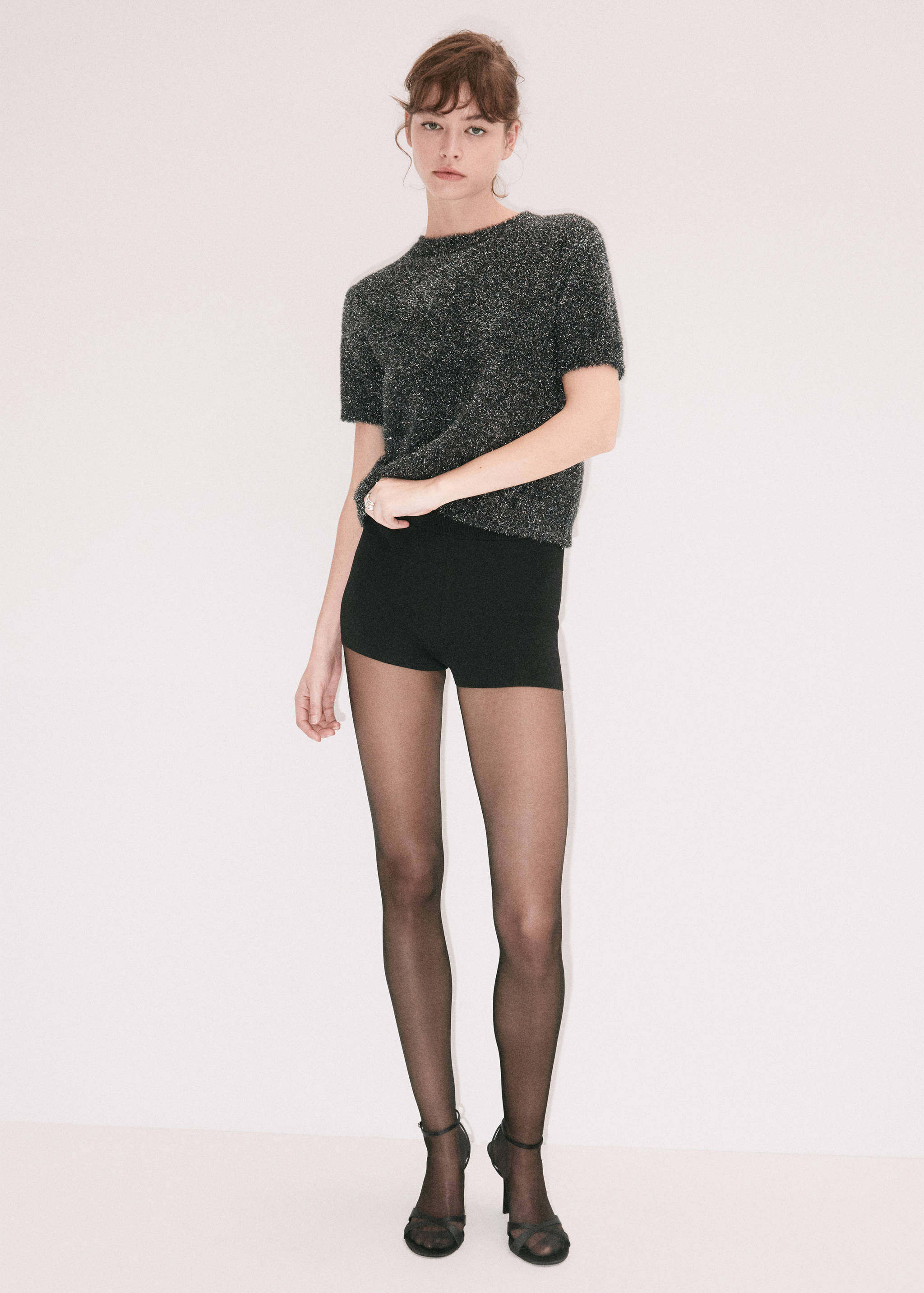 Short-sleeved lurex jumper - General plane