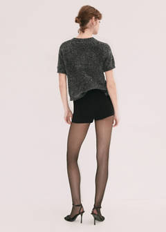 Short-sleeved lurex jumper — Black 3