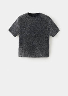 Short-sleeved lurex jumper — Black 5
