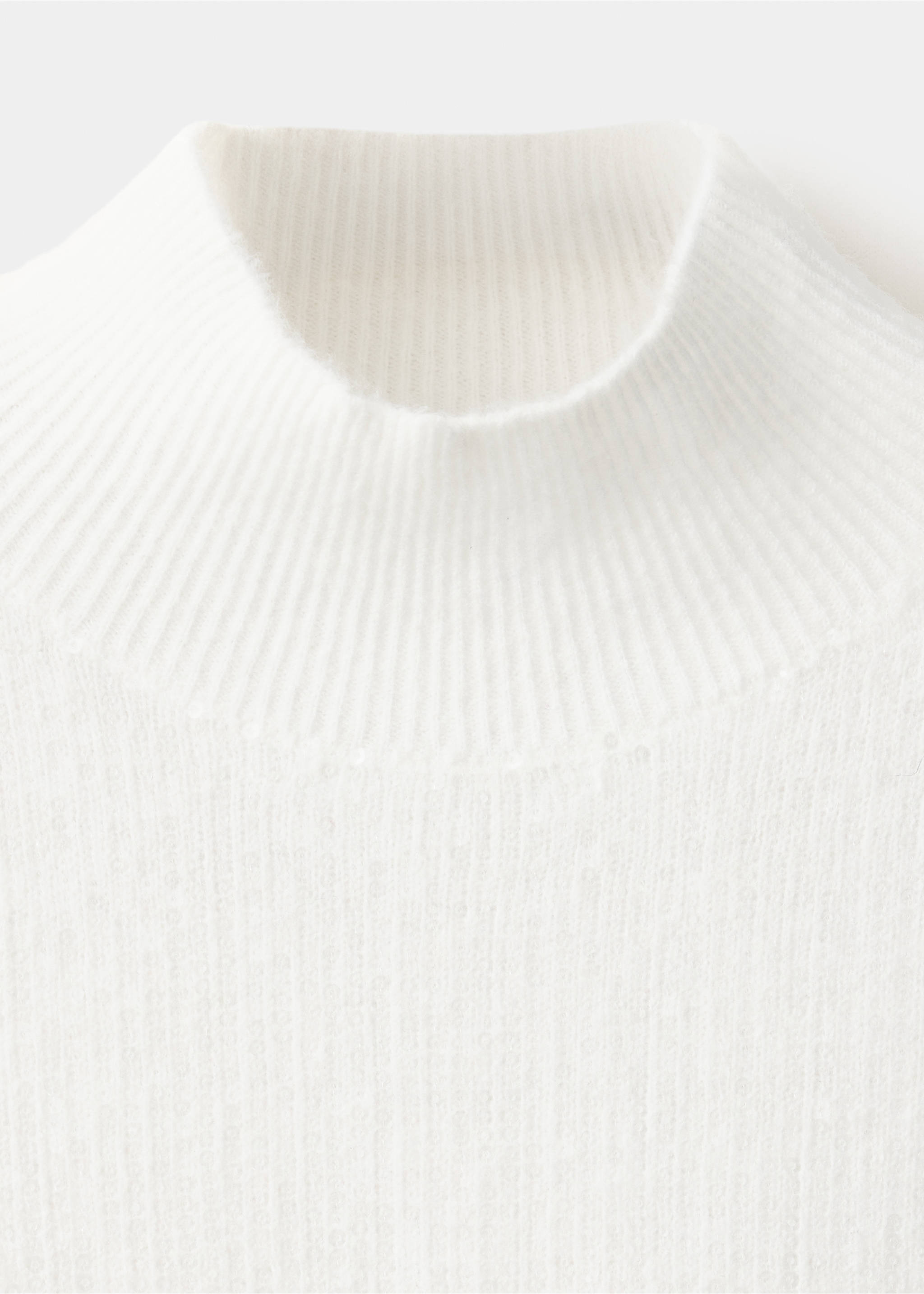 Kurzarmpullover mit Pailletten - Detail des Artikels 8, Ecru. Ref: 37009142-00.