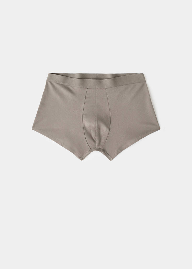 Pack of 3 cotton combination briefs — Brown