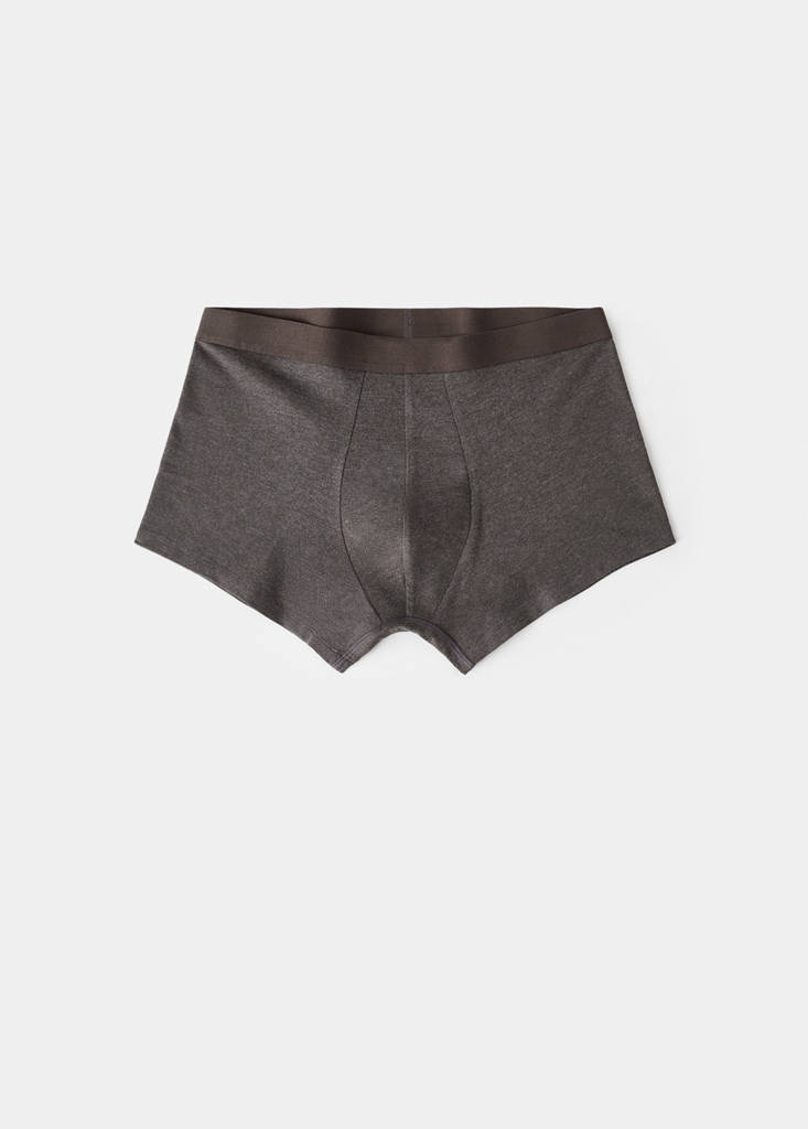 Pack of 3 cotton combination briefs — Brown