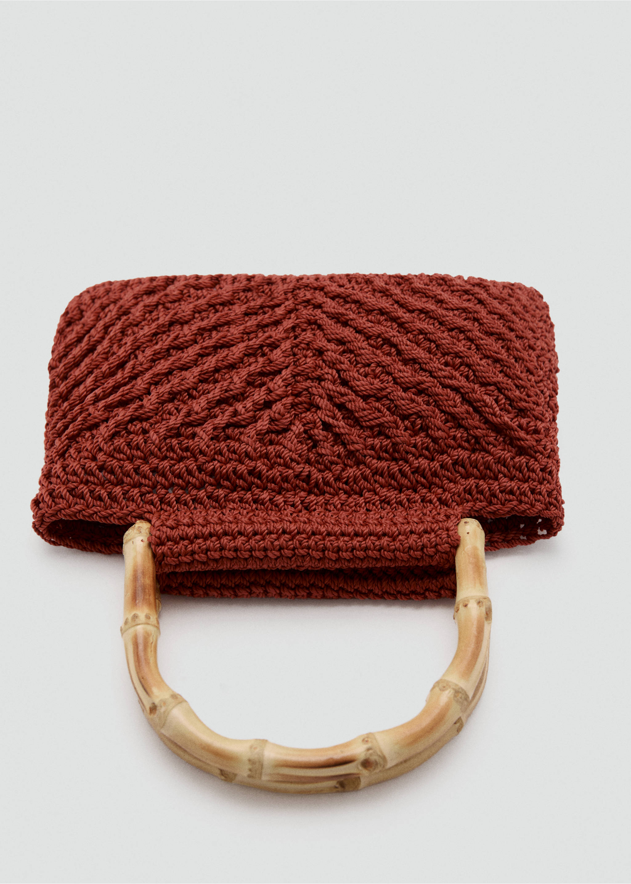 Bamboo-handled handbag - Detail van het artikel 3, Oranjebruin. Ref: 37011331-00.