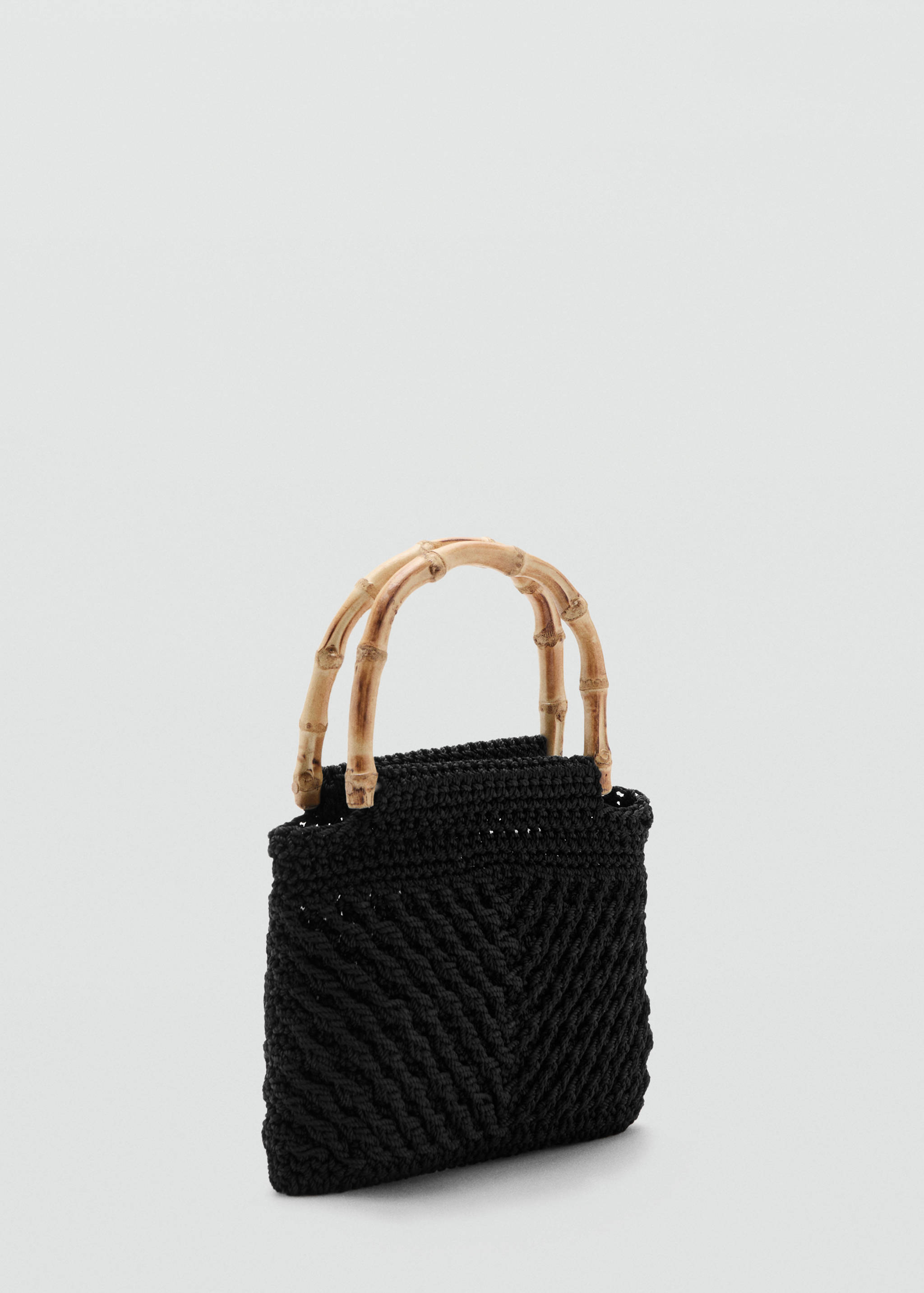 Bamboo-handled handbag - Middenvlak