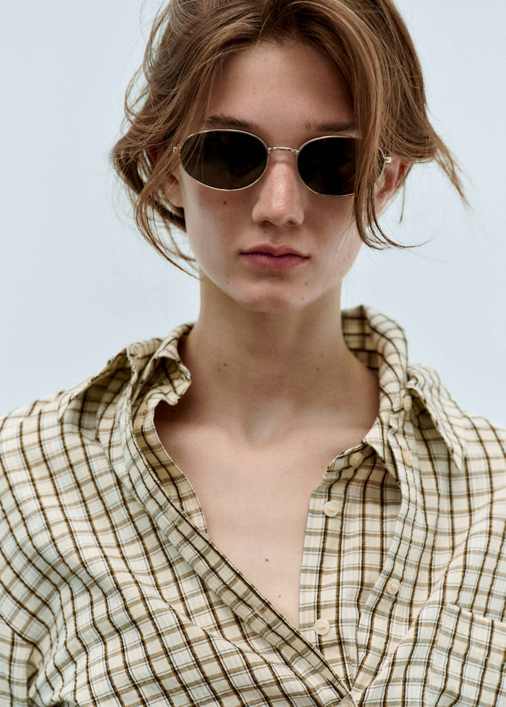 Metallic frame sunglasses — Gold