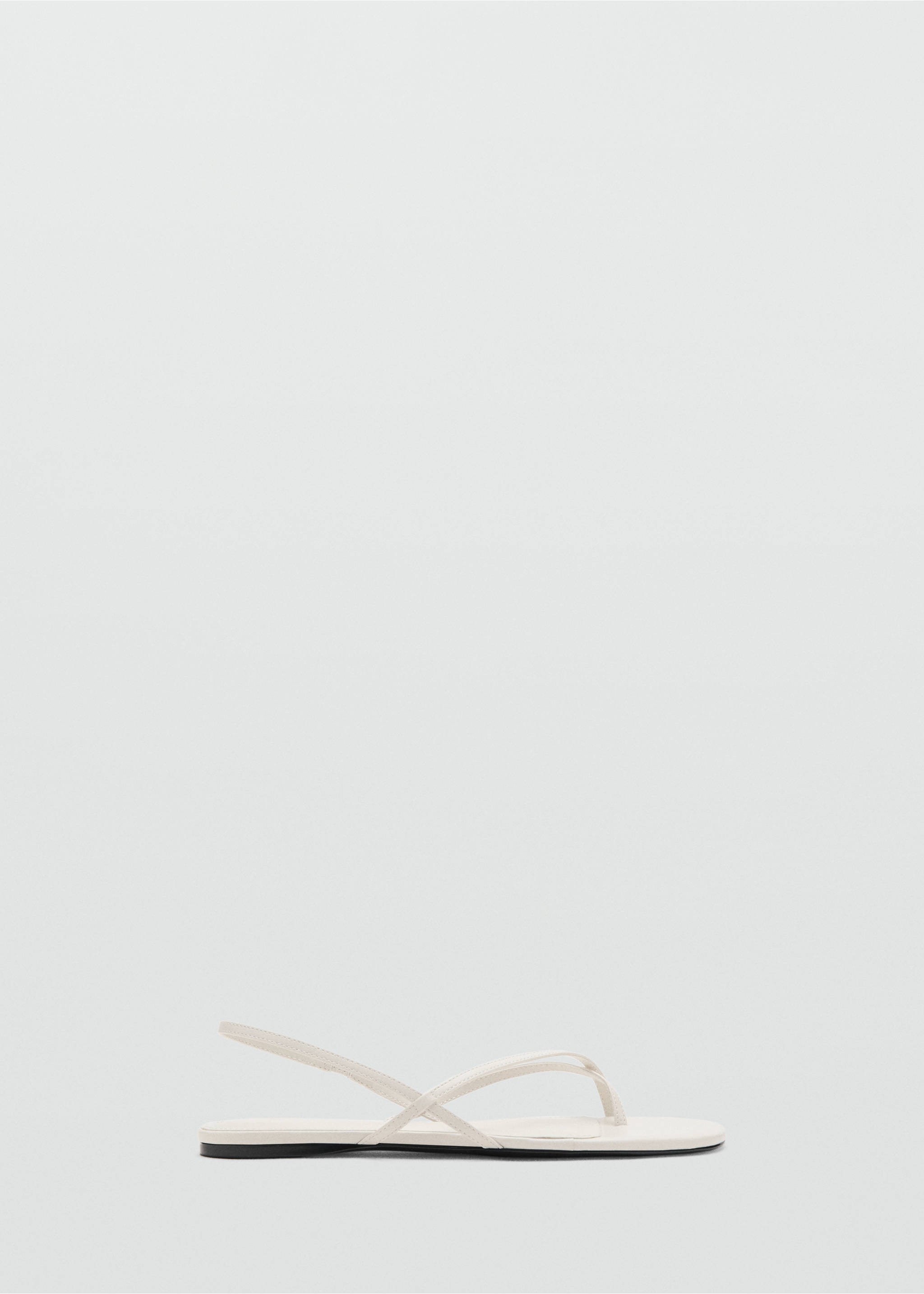 Criss-cross straps sandals - Article without model, Ecru. Ref: 37011336-00.