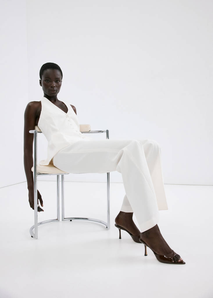 Patent leather high-heeled sandals — Chocolate