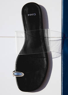 Vinyl strap sandal — Black 2