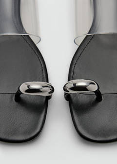 Vinyl strap sandal — Black 6